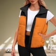 thumbnail image 1 of IMENGL Plus size down cotton vest, Orange M, Size M-5XL, 1 of 6