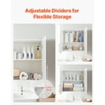 thumbnail image 4 of VEVOR Laundry Room Wall Cabinet, 2-Tier Wall Mounted Hanging Cabinet with 2 Doors, Cupboard Organizer with Adjustable Shelf, for Bathroom, Kitchen, Garage, Laundry, 16 x 32 x 24 in (D x W x H), White, 4 of 9