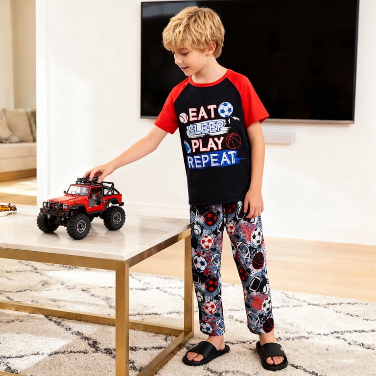 Aideaone Boys Printed Pajama Set photo 3