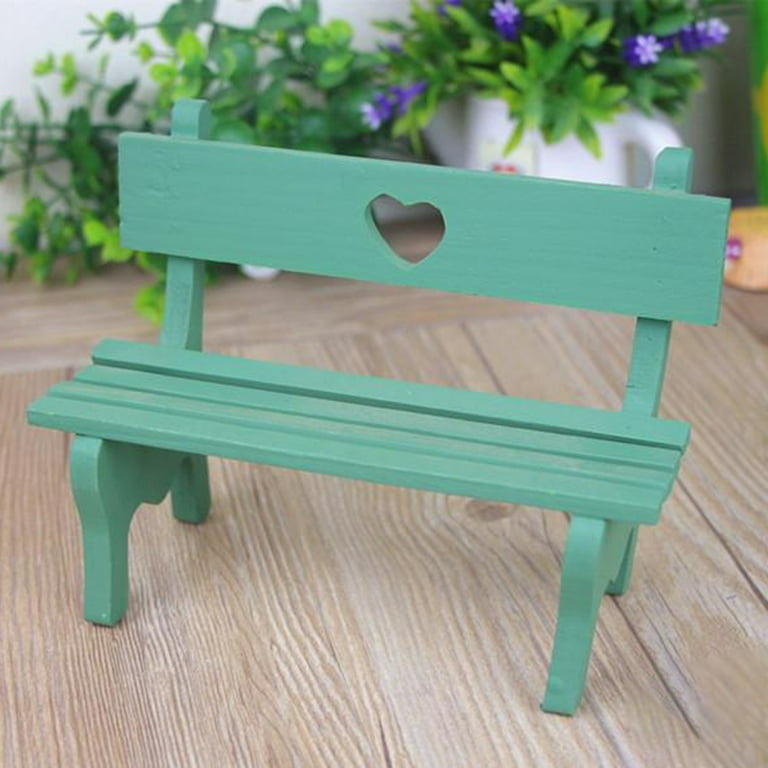 Mini Wood Bench Dollhouse Supply Outdoor Furniture Decor Fairy Garden Accessory Mini Wood Bench Dollhouse Supply Outdoor Furniture Decor Fairy Garden Accessory