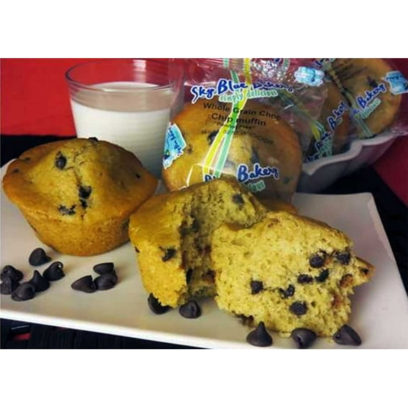 Sky Blue Foods Whole Grain Simply Chocolate Chip Muffin, 3.2 Ounce -- 48 per case
