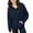 Navy, variant on Hxshgdsn Childrens V Neck Sweatshirts With Pocket Fleece Warm Trendy Pullover Winter Fall Tops Navy 2 Years