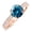 Rose Gold, variant on 1.8 Carat 14K White Gold Classic Side Stone Pave Set With Milgrain Diamond Engagement Ring with a 1.5 Carat Blue Diamond Center (Heirloom Quality)
