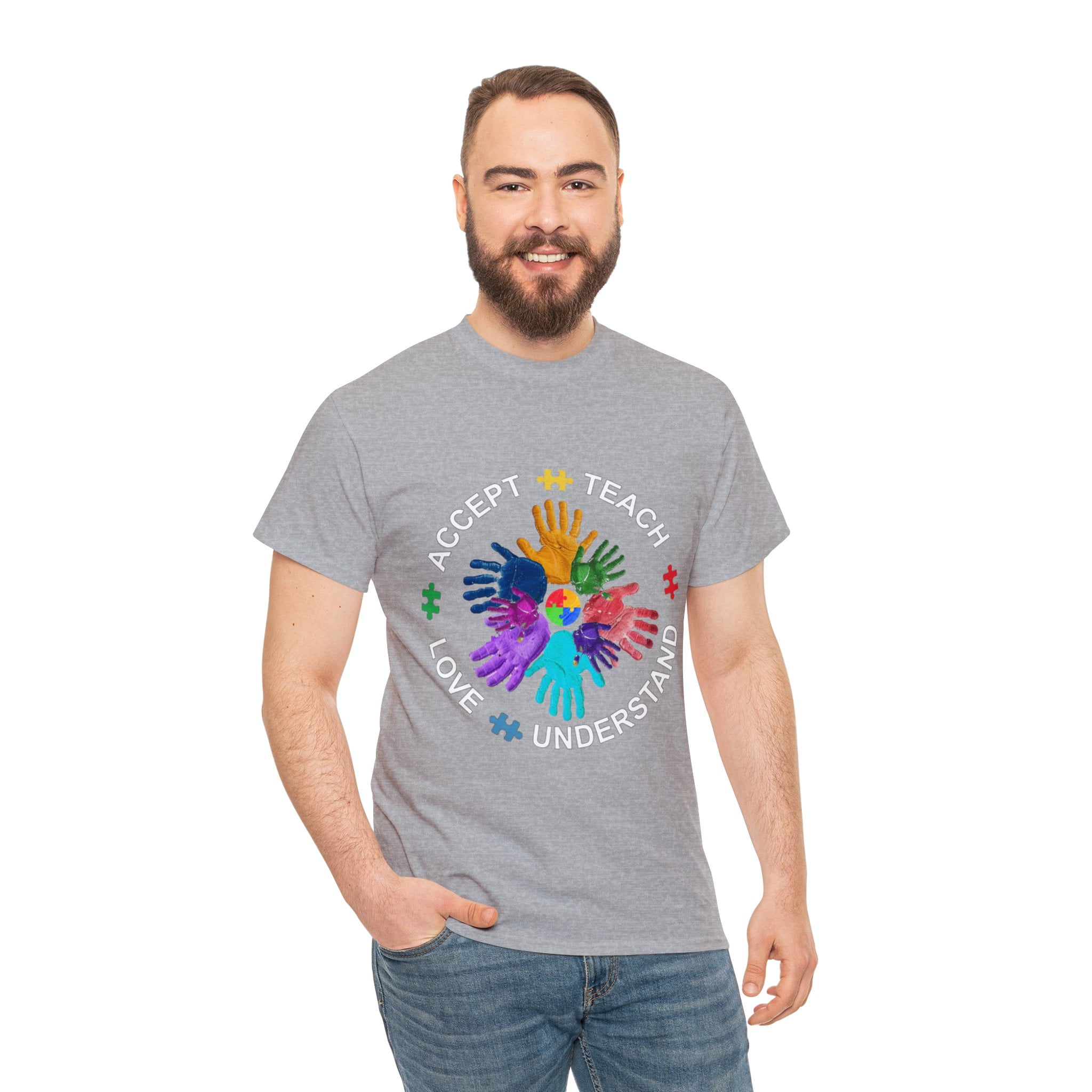Autism Awareness Shirt, Teach Accept Understand Love Shirt ID-0217-OPMG