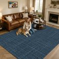 thumbnail image 2 of Large Area Rugs 8'x10', Navy Blue Carpet Runner Indoor Outdoor Rugs Home Decor Aesthetic, Rustic Farmhouse Solid Color Non Slip Mats Washable Accent Rug for Living Room Bedroom, 2 of 8