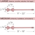thumbnail image 5 of Boy's Rose Pastel Bow Tie with Handkerchief Set Pre-Tied Style Formal Satin Classic Bowtie for Tuxedo Faux Silk, by Adam Young (Medium, Blush Pink), 5 of 5
