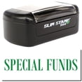 thumbnail image 1 of Slim Pre-Inked Special Funds Stamp, Slim 1444, Ultra Slim Design, Impression Size 1/2" by 1-3/4", Up to 25,000 Impressions - Green Ink, 1 of 10
