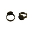 thumbnail image 2 of 10 Piezas de Anillos de Cabujón en Bronce Salvador Espacios en blanco del anillo, 2 of 9