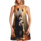 thumbnail image 1 of Fotbe Maple Forest Panda Vestido de Verano sin Mangas para Mujer – Vestido Midi Línea A, Estilo Camiseta Floral, Vestido Playero Casual y Fluido, 1 of 7