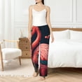 thumbnail image 4 of Salouo Colorful Floral Flamingo Print Women's Pajama Pants Casual Loose Sweatpants PJs Flowy Pants Drawstring Palazzo for Women Wide Leg Pants Lounge Pajama -X-Large, 4 of 8