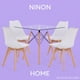 thumbnail image 4 of Mesa De Comedor Cuadrada CHICAGO De Cristal Templado Para 4 Personas C/ Patas Café NINON, 4 of 4