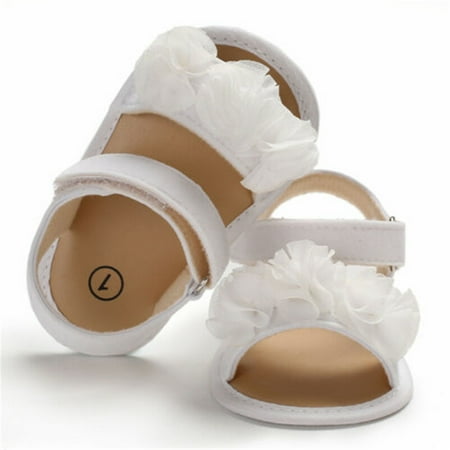 

Kiapeise Baby Girl Shoes Monochrome Lace Anti Skid Soft Sole Sandals