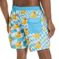 thumbnail image 3 of NEFF Men's Checkered Ducky Daily Hot Tub Board Shorts for Swimming, 3 of 6