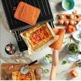 thumbnail image 3 of xianlin-KITCHENAID Ribbed Soft Silicone Pot Holder 2-Pack Set, Honey, 7"x9", 3 of 4