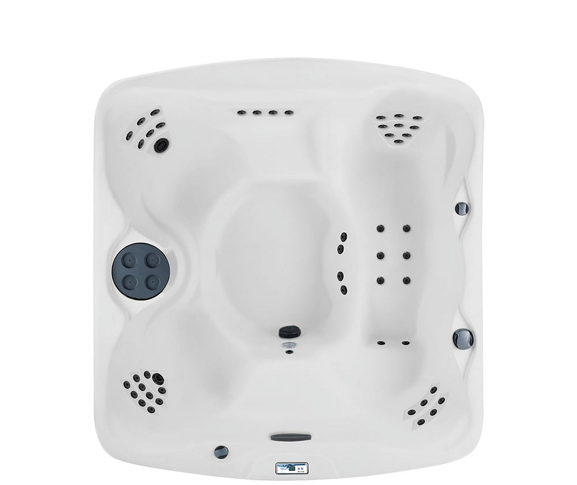 Lifesmart LS550 Plus Hot Tub Pillow Bundle - 5 Person, 65- Jet, 220-Volt Spa Arctic White/ Espresso with Spa Pillows included!