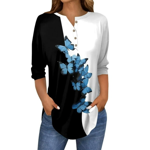 Tops for Women Trendy Winter Blouse Floral Find Womens Long Sleeve Lapel Half Zip Fit Active Womens Corduroy Tunic Shirt with Sheer Floral Tunic Tops Fitted Long Sleeve Women Blouse Extra Black M