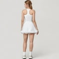 thumbnail image 6 of Women's Tulle Mini Skirt with Soft Lining and Layered Ruffle Hem for a Whimsical Ballet-Inspired Look - Medium, White, 6 of 7