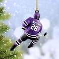 thumbnail image 5 of HomeDesign Personalized Hockey Christmas Ornament, Hockey Skates Helmet and Stick, Hockey Player Ornament, Hockey Ornaments, Gift for Hockey Lovers Hockey Ornament Christmas Decor (H2) (Black), 5 of 10