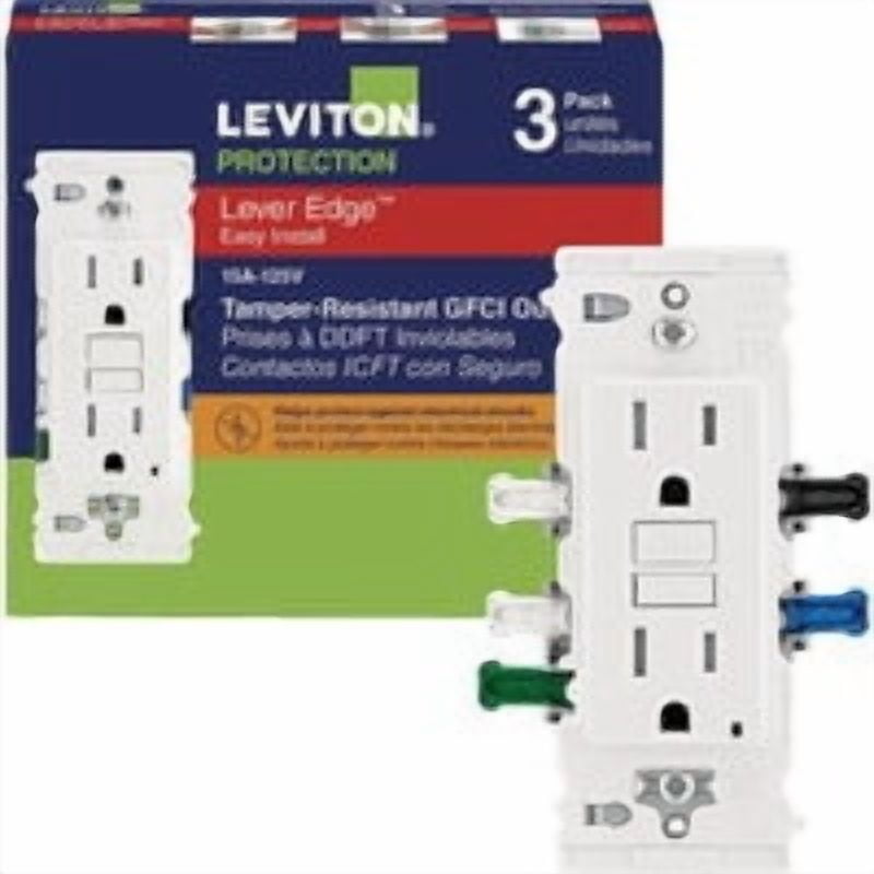 Leviton Lever-Edge GFCI Outlet - Pack of 2