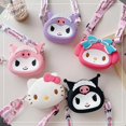 thumbnail image 3 of Sanrio-Bolso de hombro de Agel de sílice para niñas, monedero de dibujos animados Kawaii Kt Kuromi My Melody Cinnamoroll, bolsa de almacenamiento para regalo, 3 of 4