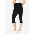 thumbnail image 2 of Woman Within Plus Size Stretch-Cotton Knit Pull-On Pocket Capri Leggings, 2 of 5