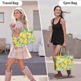 thumbnail image 6 of Large Capacity Tote Bag,Yellow Lemon Fruit Flowers LightBlue Pattern Handbag Fashion Luxury Tote Bag,15.7"x13"x 5.1" Inches,Laptop Compatible, 6 of 6
