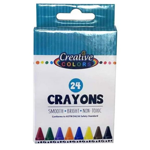 DDI 2378495 Crayons, Assorted Color, Pack of 24 - Case of 96