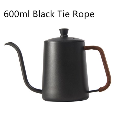

Drip Kettle 600/350ml Coffee Tea Pot Non-stick Stainless Steel Gooseneck Hand Punch Pot With Lid Long Mouth Coffee Pot Kitchen