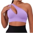thumbnail image 4 of ALLLIST Sports Bras for Women Racerback High Impact Purple one Shoulder Solid Comfy Ladies Sports Bras Size S-2XL, 4 of 4