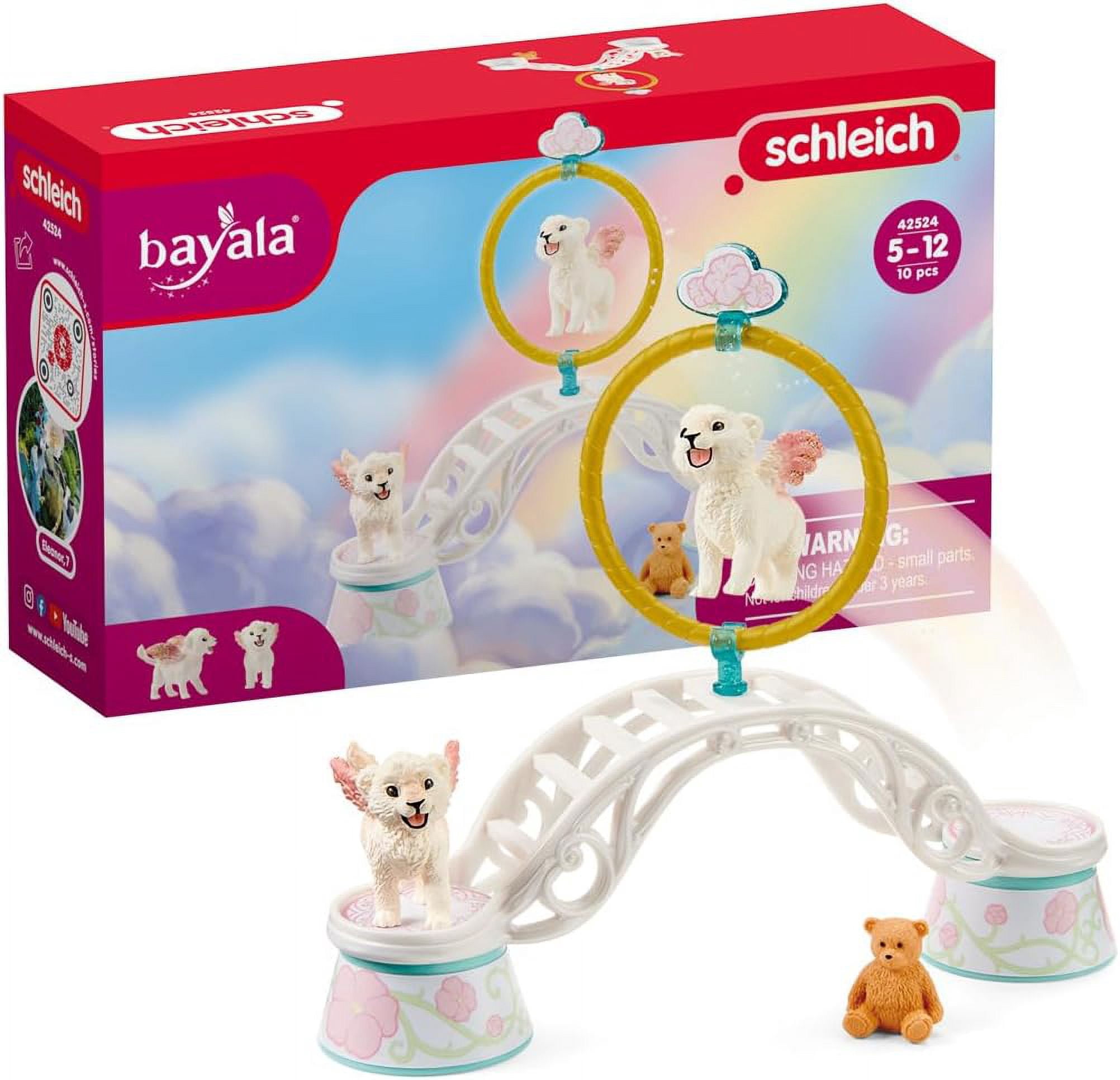 Schleich bayala - Winged Baby Lion Training 9-piece Playset - Fairy Animal Toys for Kids Ages 5+