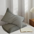 thumbnail image 4 of Home Savings Items !Amvlyk Plaid Pillow Shams Checkered Pillowcase Ginghams Pillow Covers Standard Size Pillow Cases Soft Breathable Pillow Cases Set Of 2 Retro Farmhouses Pillowcase,Gray, 4 of 6