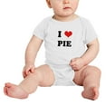 thumbnail image 2 of I Heart Pie Love Food Funny Baby Bodysuits, 2 of 5