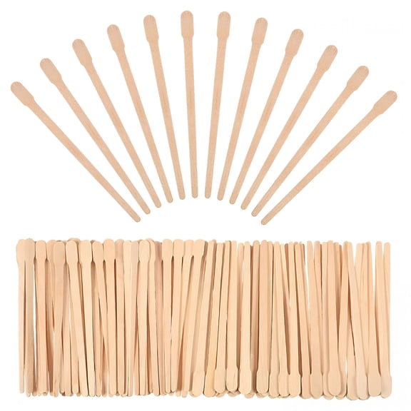 RAGUPEL 500 Pcs Wax Sticks Eyebrow Brow Lip Nose Small Wooden Waxing Applicator Spatula Craft Sticks for Hair Face Legs Removal Spa