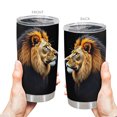 thumbnail image 1 of Vaso Oasisdream de acero inoxidable de 600 ml con estampado de leones, 1 of 6