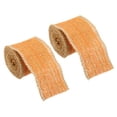 thumbnail image 1 of Unique Bargains 2.4' Wide 2.2 Yards Burlap Ribbon Lace Roll Wrapping Fabric Crafts Roll Orange 2 Pack, 1 of 6