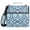 Blue Pink Flower Damask, variant on Haosy 3 Ring Zipper Binder with Shoulder Strap Waterproof Trapper Keeper 2 Inch D-Ring 500 Sheets Capacity, Elegant Indigo Ikat Print