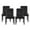 Matte Black/Midnight, variant on Noble House Cullon Indoor Faux Leather Tufted Dining Chairs, Set of 4, Midnight Black and Matte Black