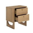 thumbnail image 5 of Nathan James Solace Mid Century Modern 2 Drawer Nightstand with Solid Wood Frame and Rounded Details, Raw Oak, 5 of 6