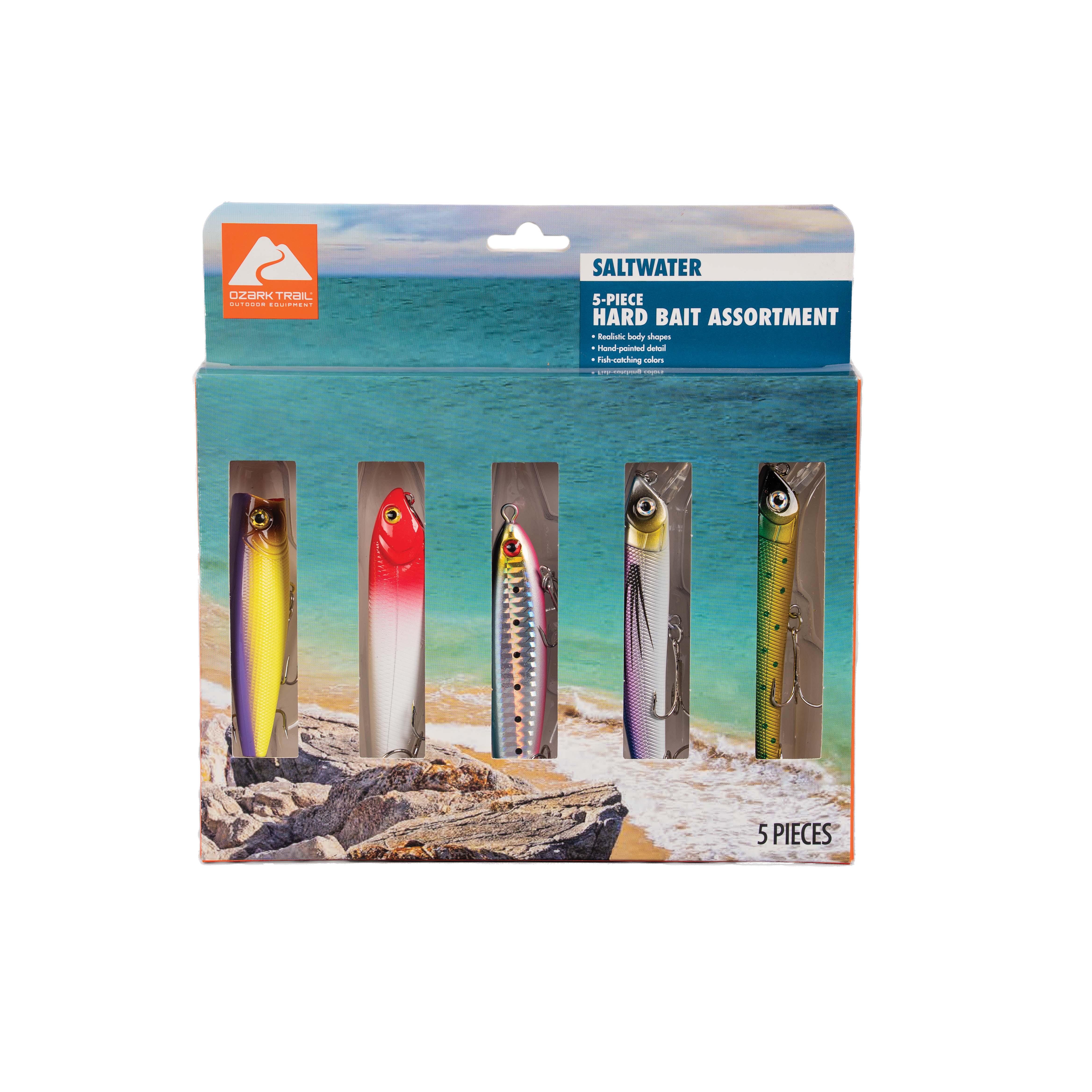 Ozark Trail Saltwater Hard Bait Lure Kit 5-Piece Assorted photo 1