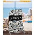 thumbnail image 2 of Friends Let's Be Friends Pattern Officially Licensed Beach Towel 30' X 60', 2 of 6