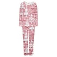 thumbnail image 6 of Lorytime Fall Pajamas Set Womens 2 Piece Christmas Tree Long Sleeved Crew Neck Tops Elastic Waist Pants Soft Sleepwear, 6 of 6
