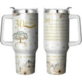 thumbnail image 1 of 30 Years Gifts Anniversary Tumbler with Handle and Straw, 40 Oz Pearl Wedding Cups Stainless Steel 30th Wedding Gifts Anniversary, Valentine Mug 30th Gifts Anniversary for Couple, Parents Friends, 1 of 6
