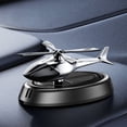 thumbnail image 2 of KERISTE Automatic Solar Power Rotating Airplane Helicopter Car Perfume Auto Alloy black, 2 of 5