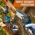 thumbnail image 5 of Amobro Mini Chainsaw 4" Cordless Chainsaw 24V Battery Powered Handheld Chain Saw Garden Tree, 5 of 9