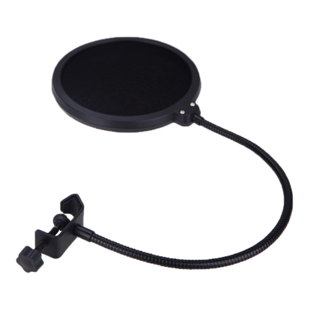 Studio Microphone Mic Filter Wind Screen Shied Dual Layer Adjustable