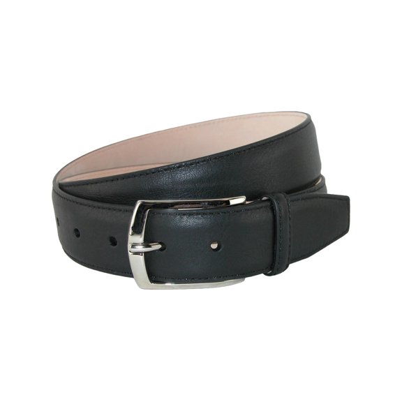 CrookhornDavis  Borgo Boxcalf Dress Belt with Solid Brass Buckle (Men)