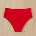 thumbnail image 4 of Arnsht Women's High Waisted Bikini Bottom Tummy Control Ruched Bathing Suit Solid Soft Comfortable Breathable Swim Bottom Red S, 4 of 6
