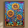 thumbnail image 1 of Cuadros Decorativos Kit de pintura de diamante de taladro redondo completo 5D DIY Vitral Girasol (VIP979) Wdftyju embutido en tela, 1 of 9