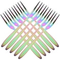 thumbnail image 3 of MLINS Stainless Steel Fruit Forks Reusable Two Prongs Dessert Forks for Eating Fruit Assorted Color, 3 of 8
