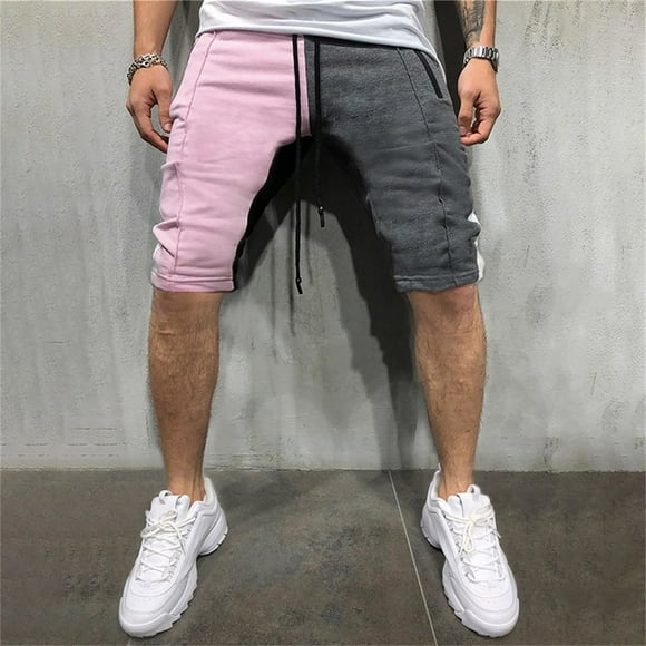 EGNMCR Men's Lightweight Pants, Cargo Pants Men, Linen Pants Men, Mens Casual Loose Fit Elastic Waist Pants Men's Splicing New Style Multi-Pocket Overalls Shorts Fashion Pant Men Pants